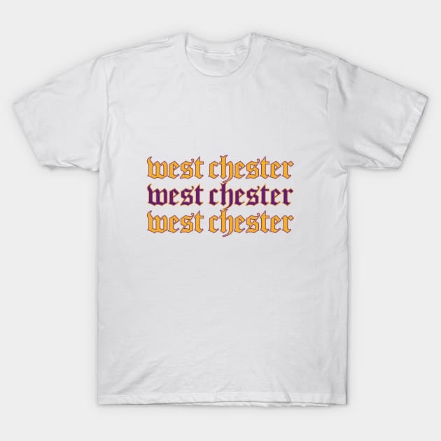 west chester lettering T-Shirt by Rpadnis